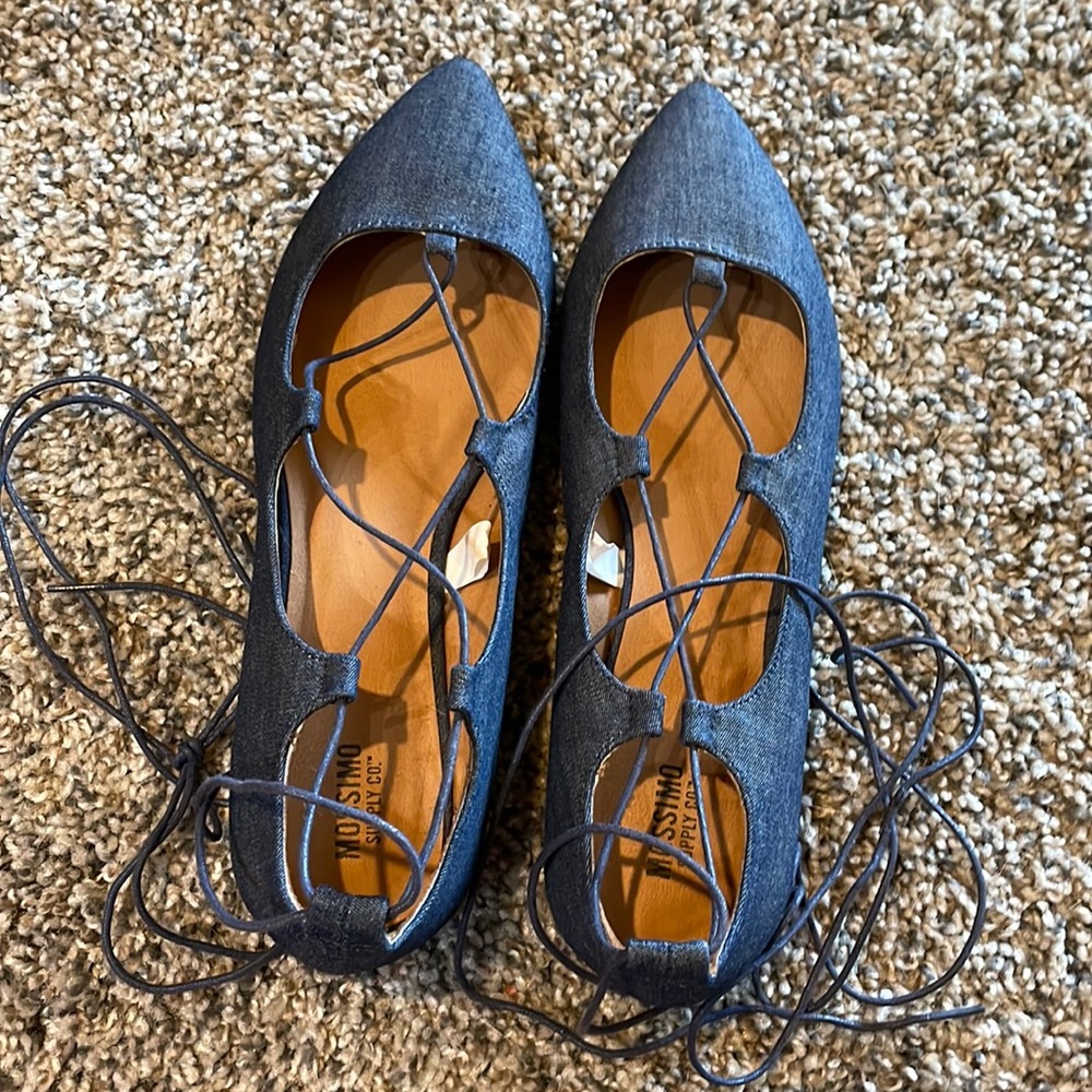 Mossimo Ballet Flats-Pointed Toe-Wrap
